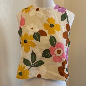 Sezane Floral Tank Top